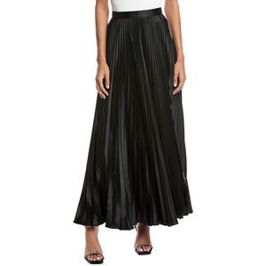 Amur Womens  Sofie Pleated A-Line Skirt, Black